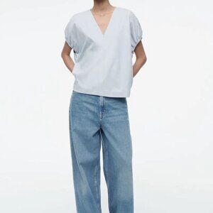 COS Gathered Cotton Blouse NWT